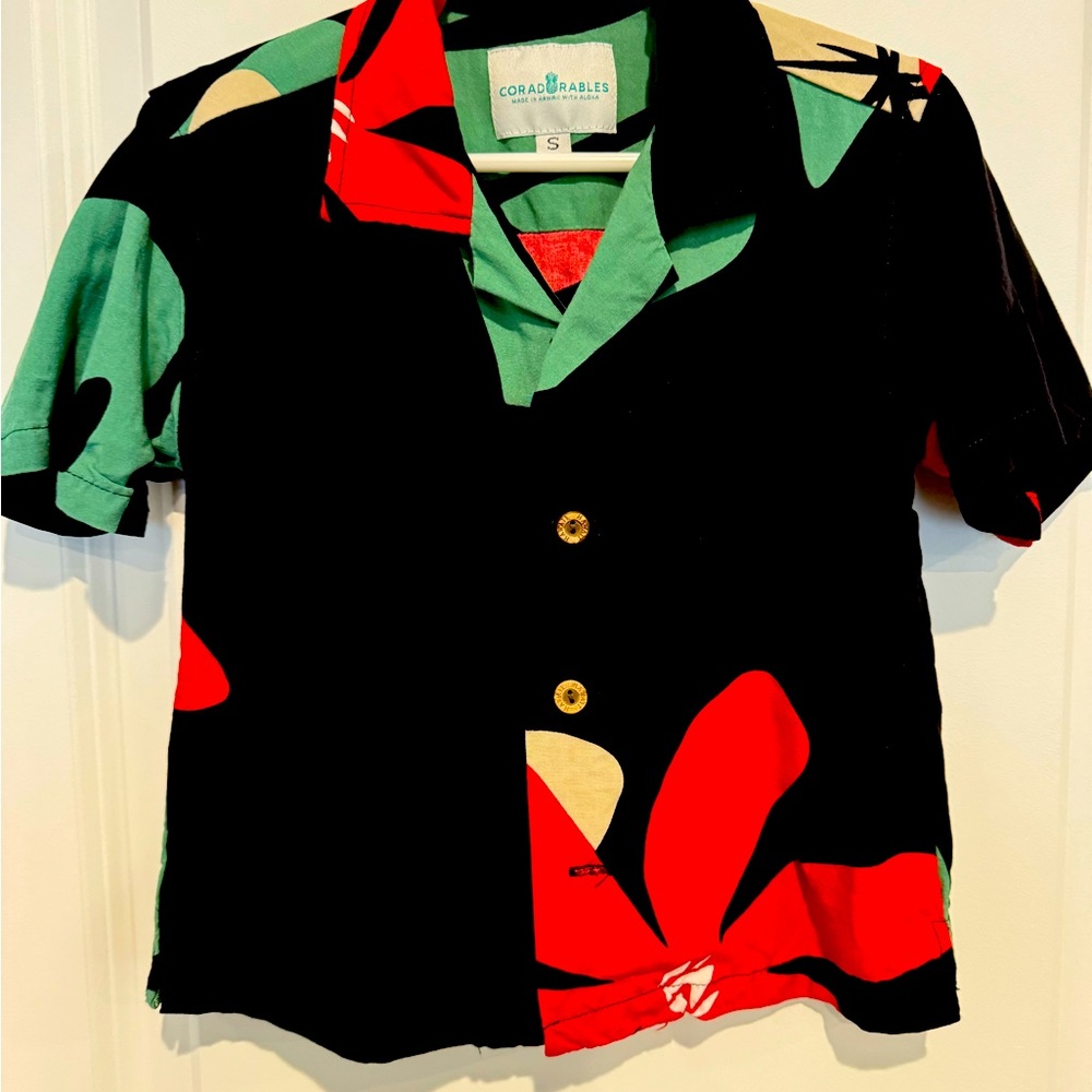 Coradorables BOYS Mod Aloha Black S/S "Kalani" Aloha Shirt
